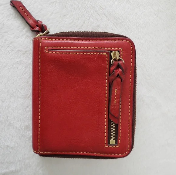 Dooney & Bourke Red Shoulder Bag with Gold Accents - Picture 8 of 8